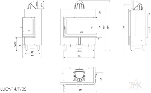 Топка каминная Kratki Lucy 14 R/BS фото 6