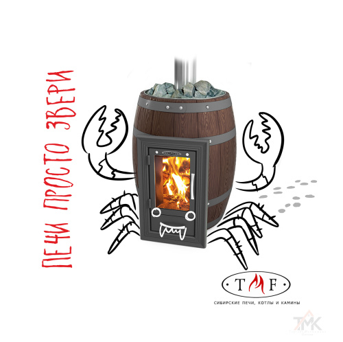 Печь банная Термофор (TMF) Вариата Inox Витра Баррель палисандр фото 3