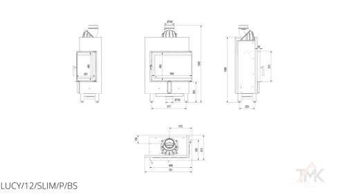 Топка каминная Kratki Lucy 12 R/BS Slim фото 7