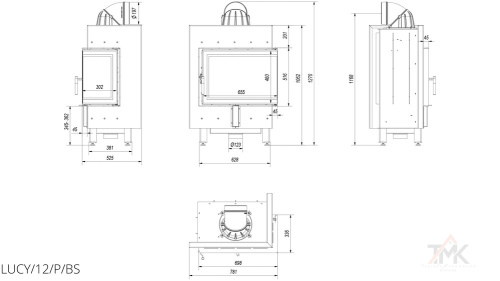 Топка каминная Kratki Lucy 12 R/BS фото 6