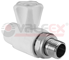 Кран шаровой полипропиленовый для радиатора прямой Valfex