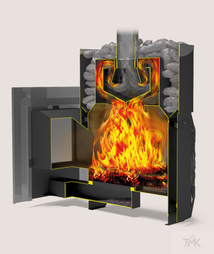 Печь банная Теплодар Русь-сетка 12 Л Панорама фото 2