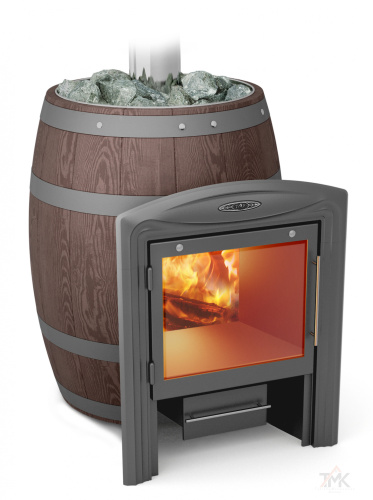 Печь банная Термофор (TMF) Вариата Inox Витра Баррель палисандр