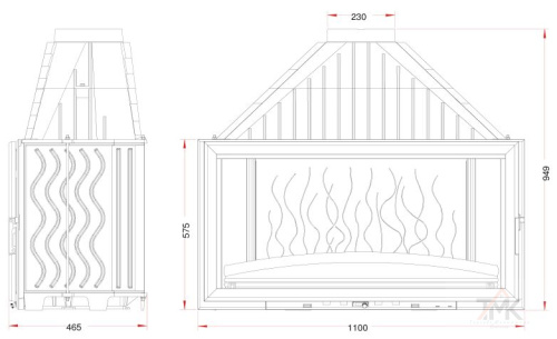 Топка каминная Invicta Grand Vision 1100 фото 2