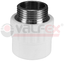 Муфта полипропиленовая комбинированная переходная (наружная резьба) Valfex