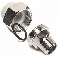 Разъёмное соединение (американка) раструбное с наружной резьбой Wavin Ekoplastik (SSHE)